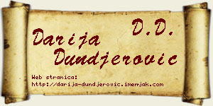 Darija Dunđerović vizit kartica